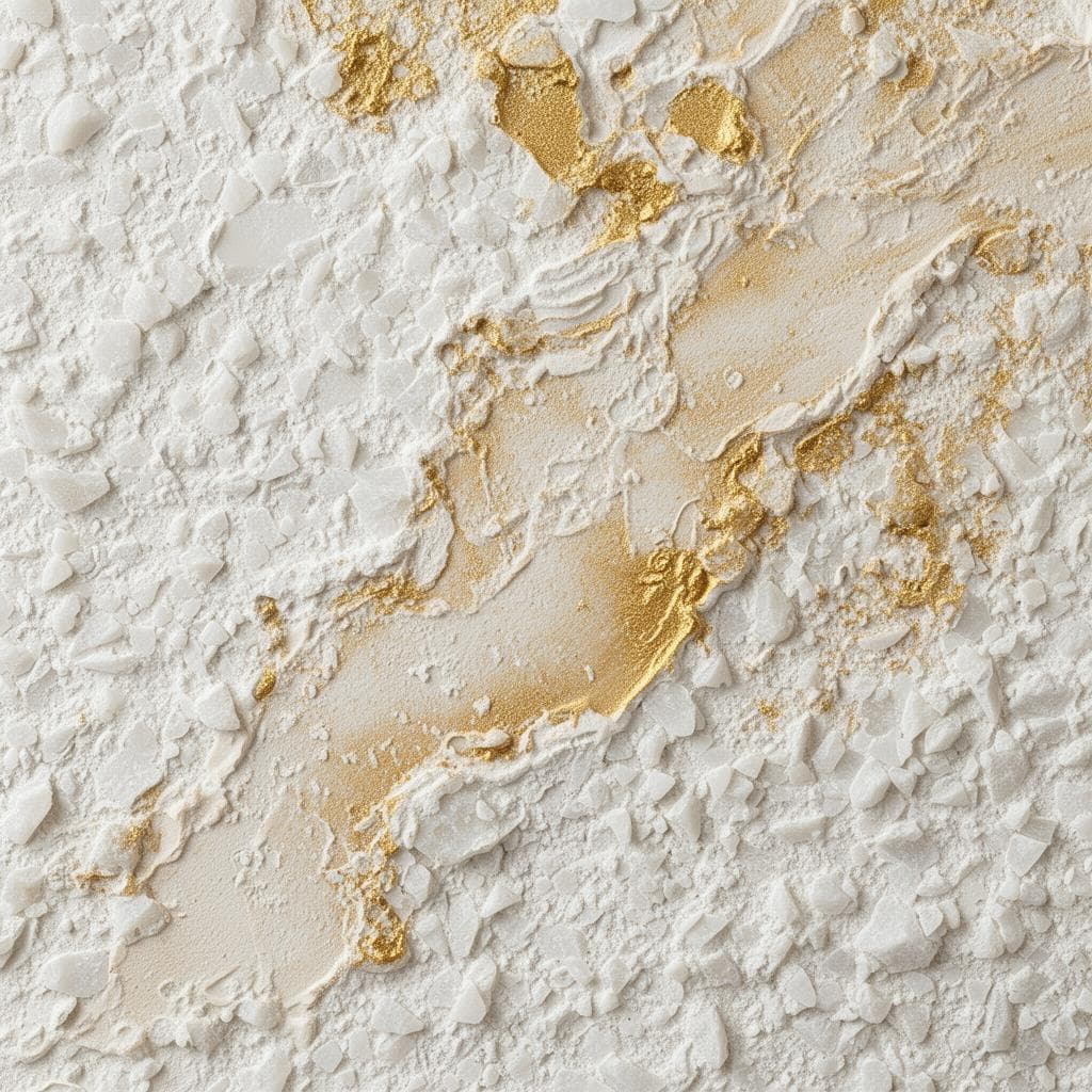 Warm gold-toned Marmorino lime plaster texture