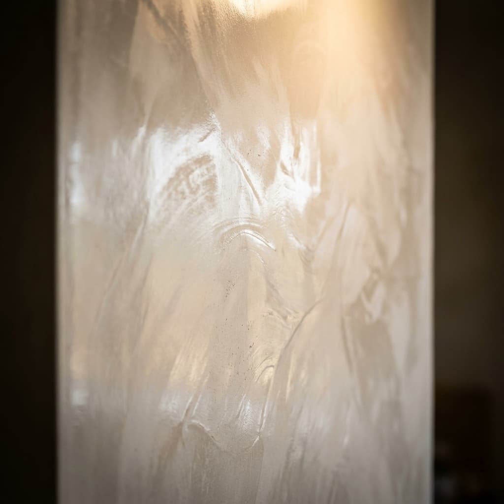 Burnished lime plaster surface detail