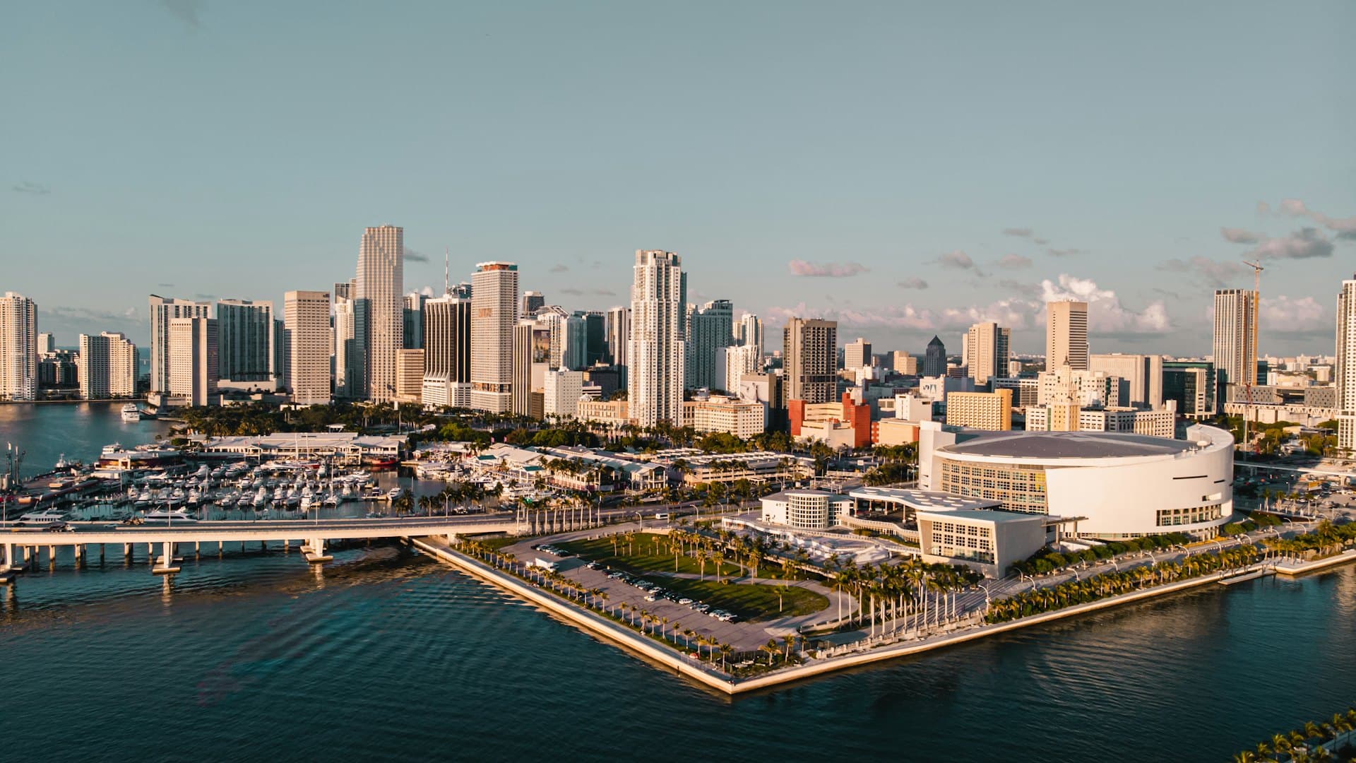 Brickell and downtown Miami skyline across the bay